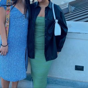 Green Zara Bodycon Dress